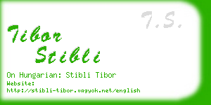 tibor stibli business card